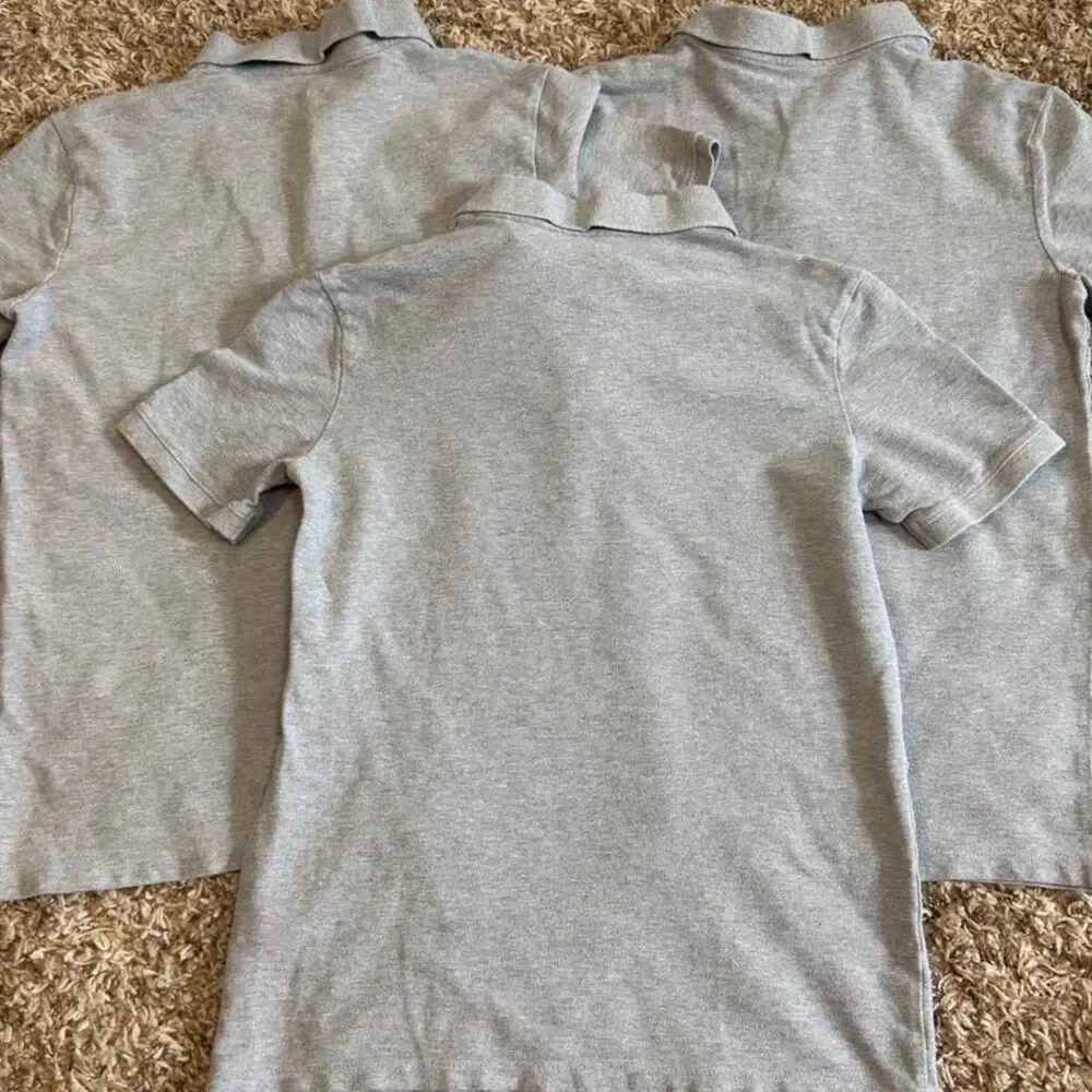 Old Navy Boys Gray Polo Shirt Bundle Lot of 3 Casual Short Sleeve School Size XL